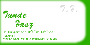 tunde hasz business card